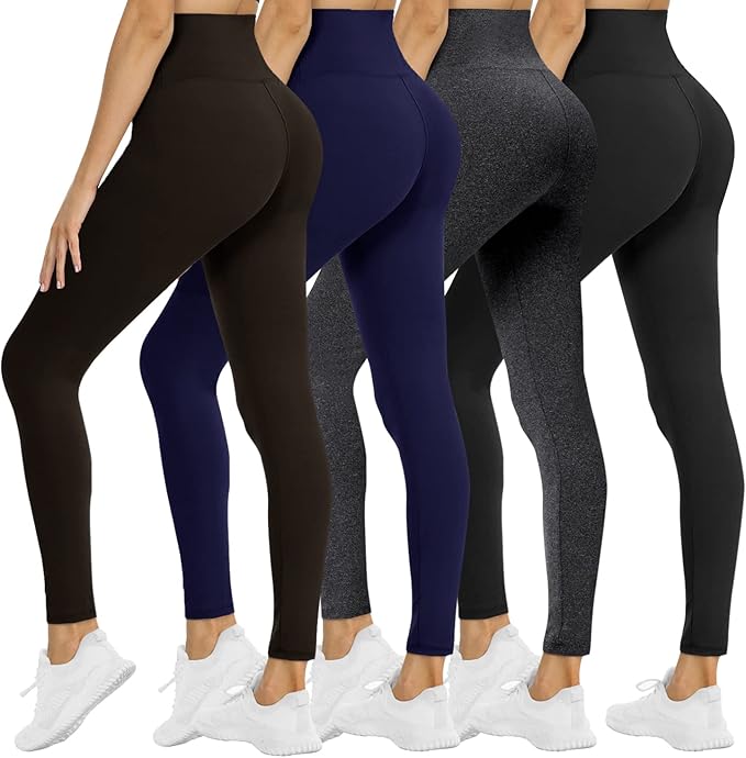 High Waisted Tummy Control Black Yoga Pants for Women Workout