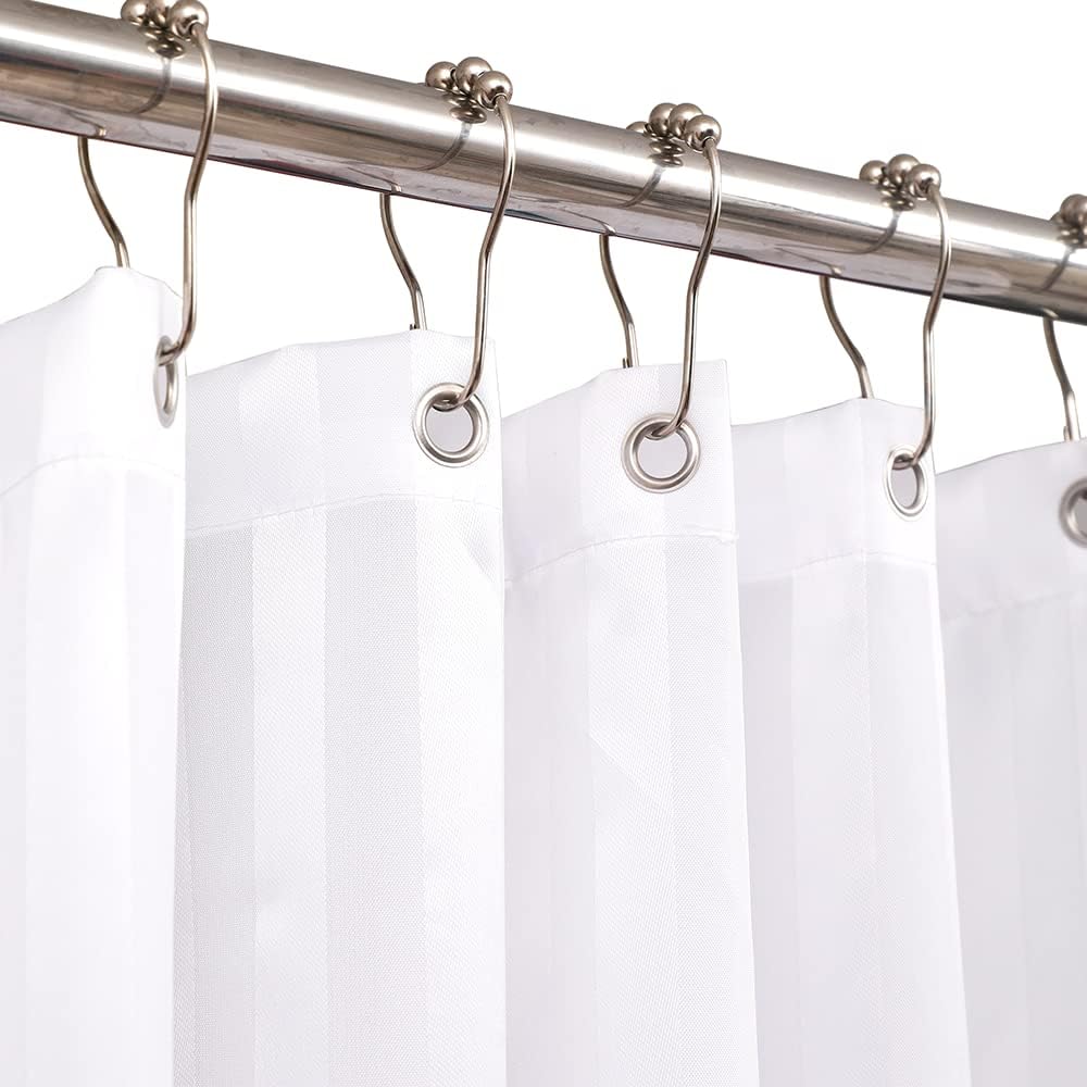 Eazzier Bath: Waterproof 2-in-1 Shower Curtain 72x72 - Hotel Quality
