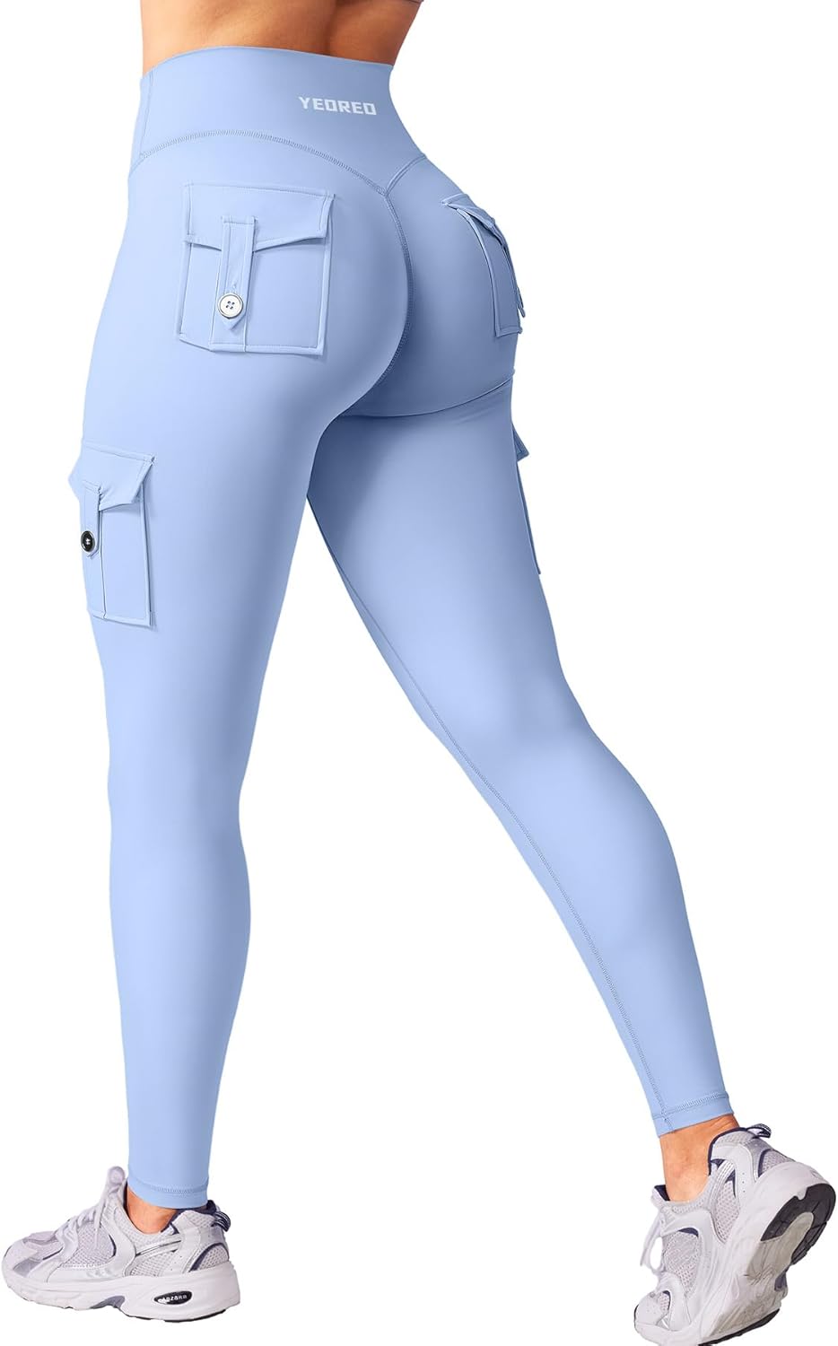 YEOREO CoreFlex Workout Cargo Leggings with Pockets for Women