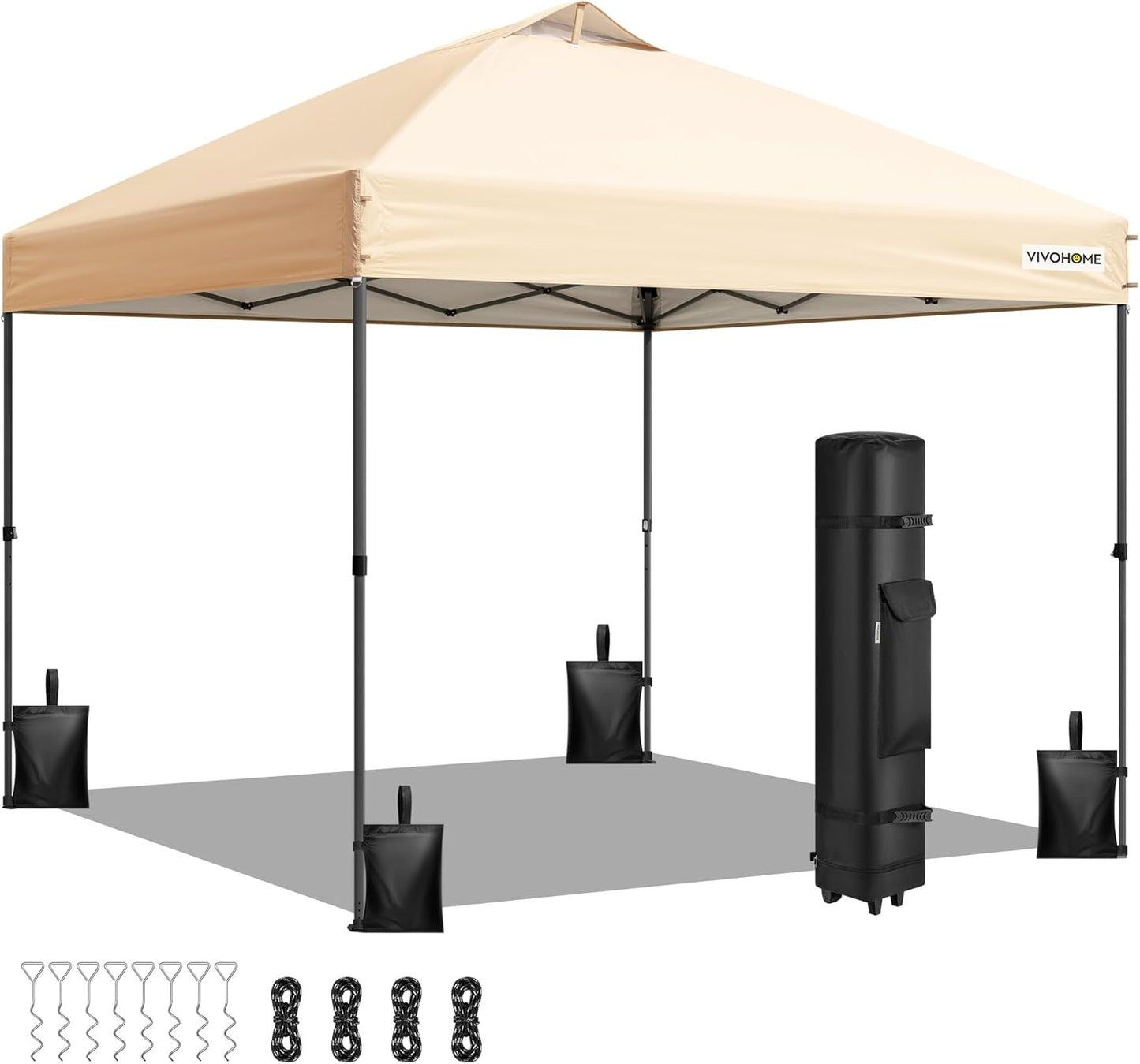 VIVOHOME 8x8ft Pop Up Canopy Tent for Outdoor Events and More