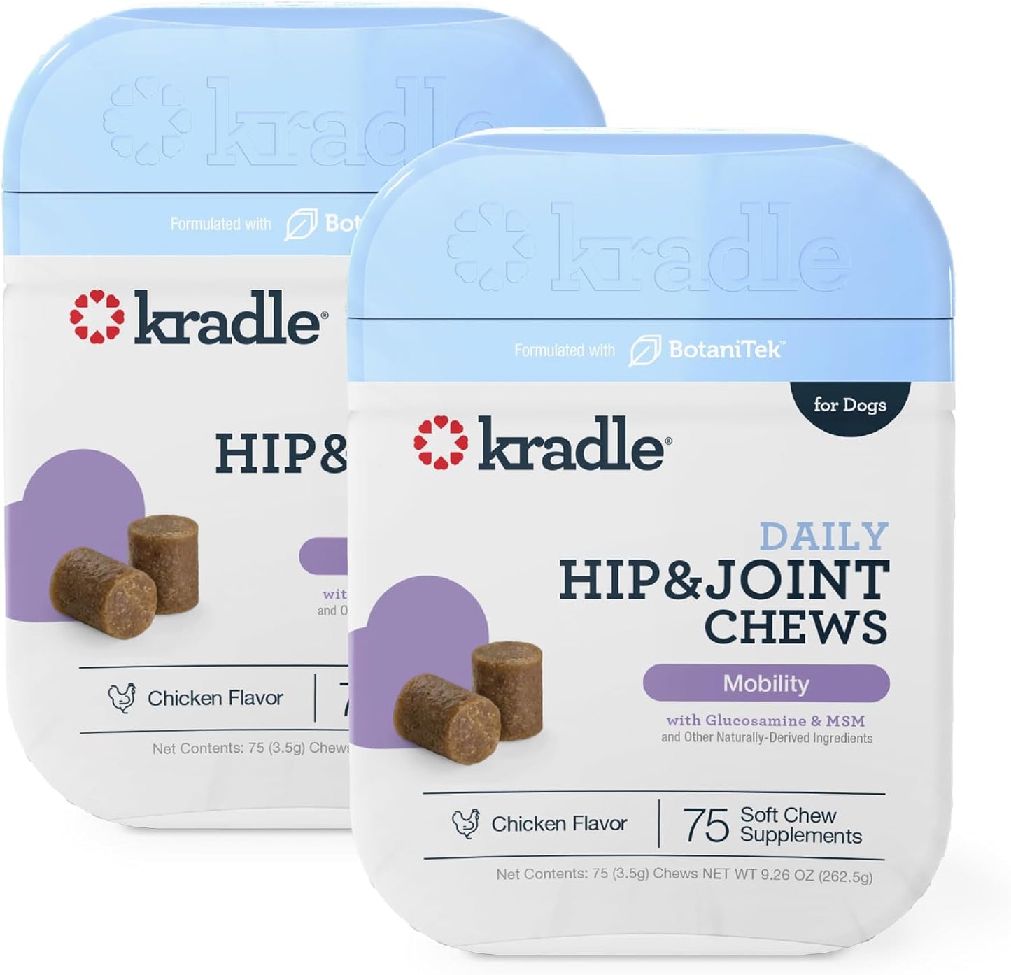 Kradle Hip & Joint Chews for Dogs - Mobility Support Chews