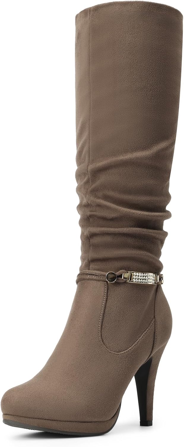 DREAM PAIRS Women's Knee High Platform Heel Boots for Style
