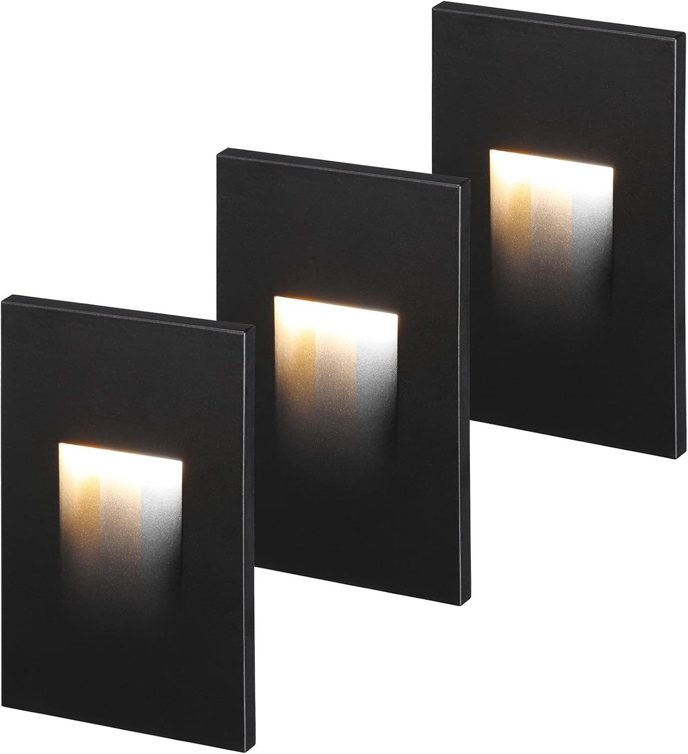 LEONLITE Black 5CCT LED Step Lights for Indoor Outdoor Use
