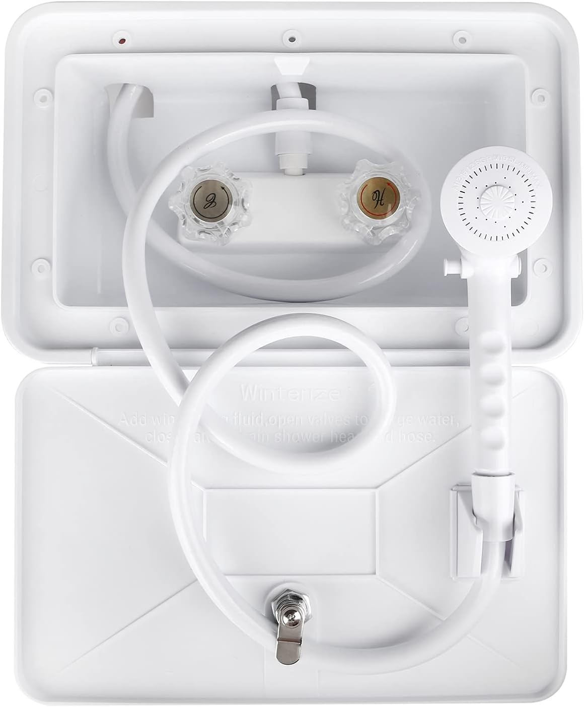 RV Exterior Shower Box Kit with Lock for Outdoor Use