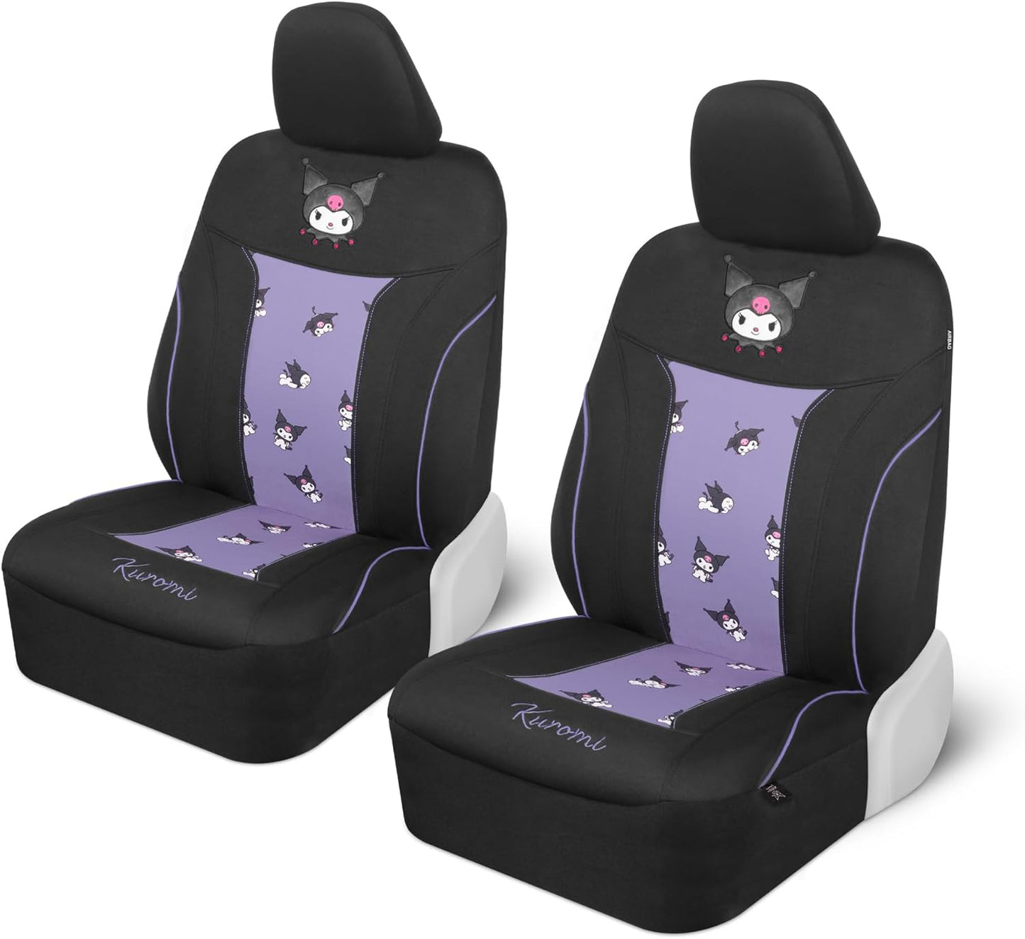 Hello Kitty Kuromi Car Seat Covers - Cute Black and Purple Design