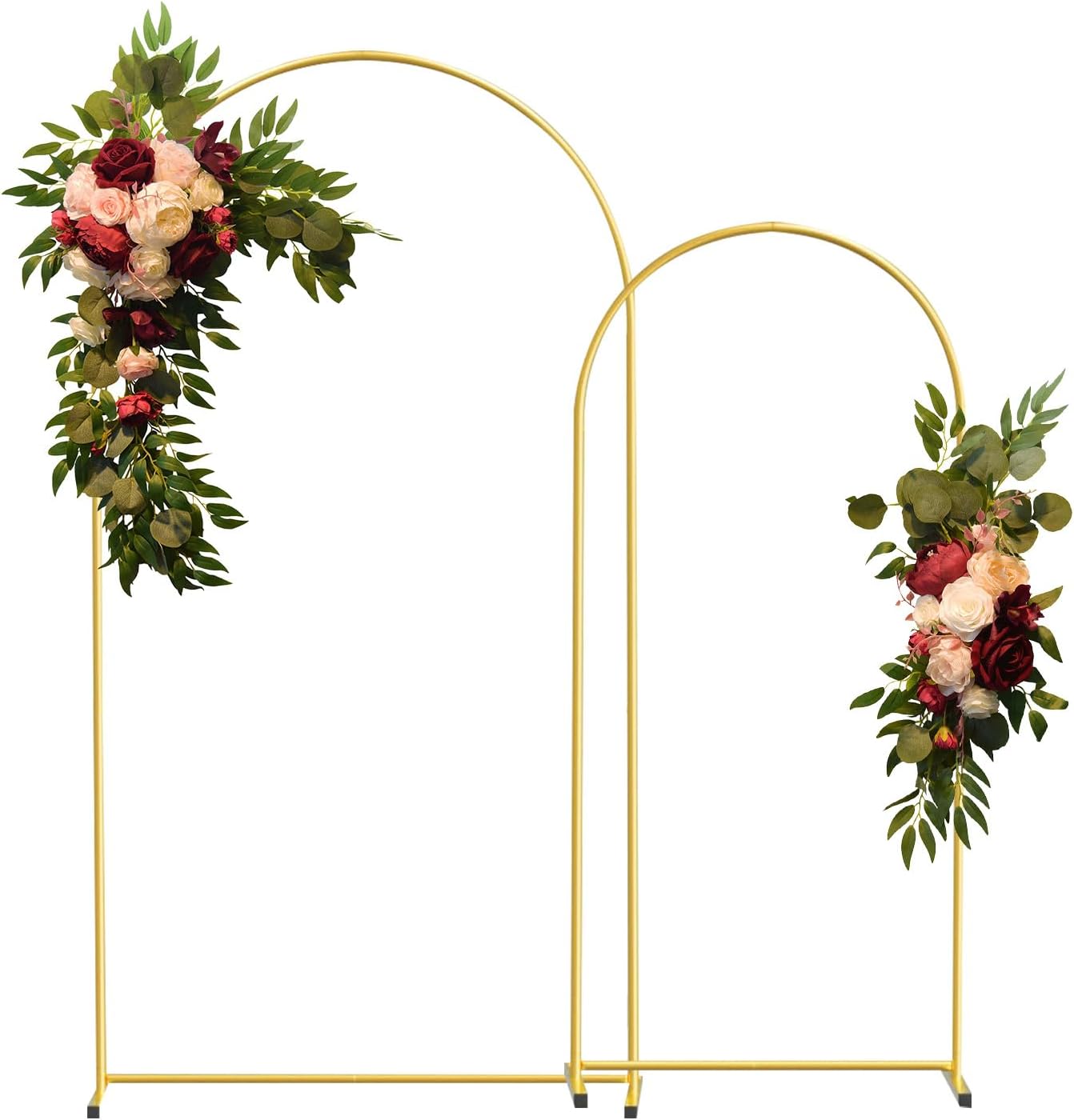 Gold Metal Wedding Arch Backdrop Stands Set for Events