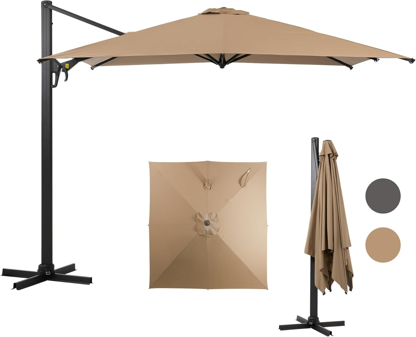 Patio Umbrella with Push Button Tilt for Outdoor Spaces