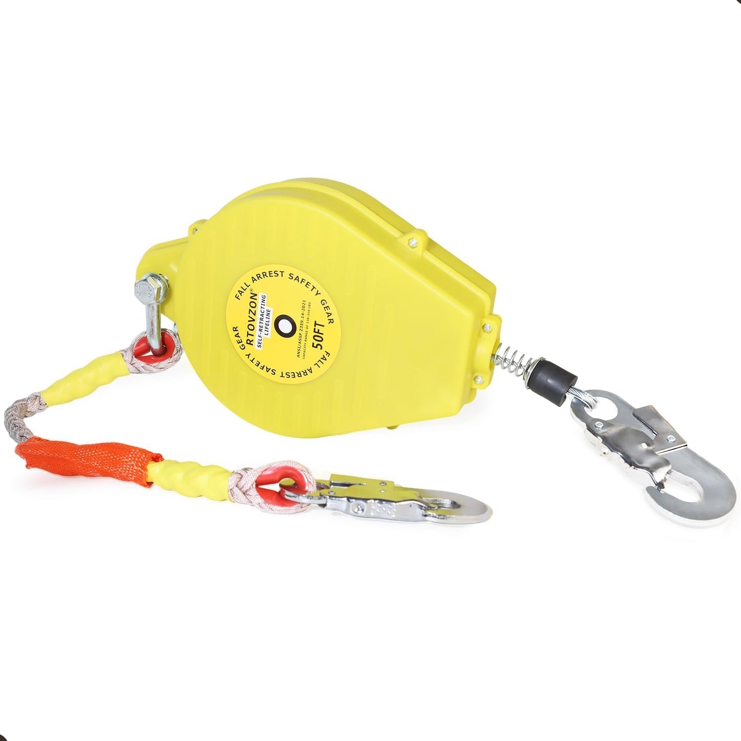 50FT Self Retracting Lifeline for Fall Protection and Safety