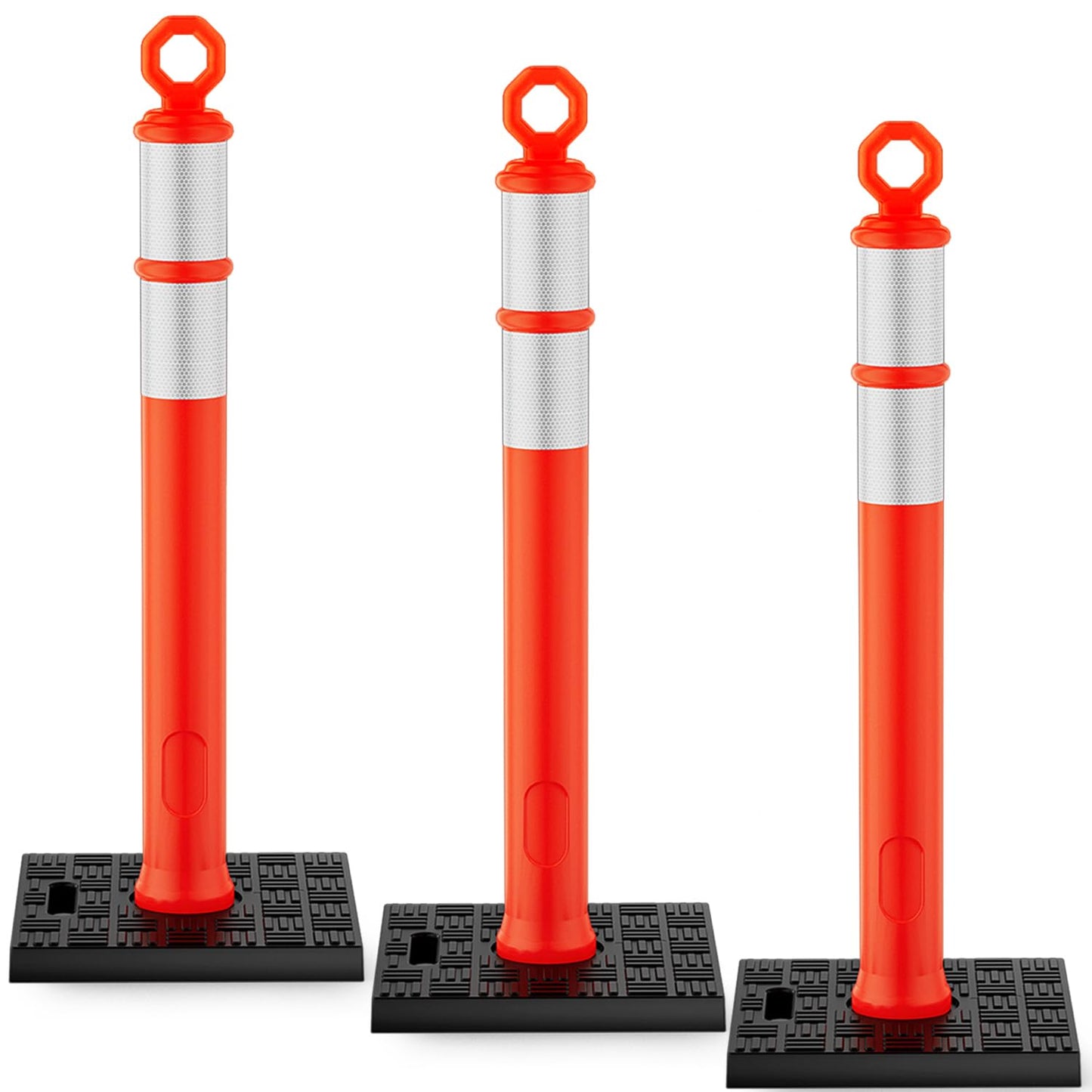 HiGiant 42ft' Traffic Delineator Posts for Safety and Visibility