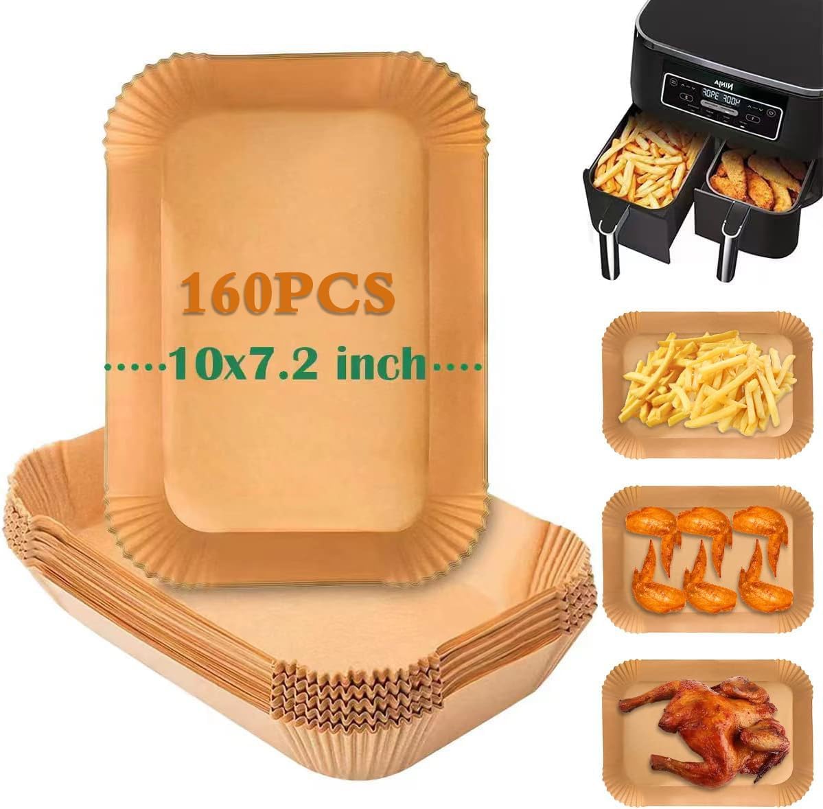 Premium Food Grade Air Fryer Liners - Easy Cleanup! BAYAGIN