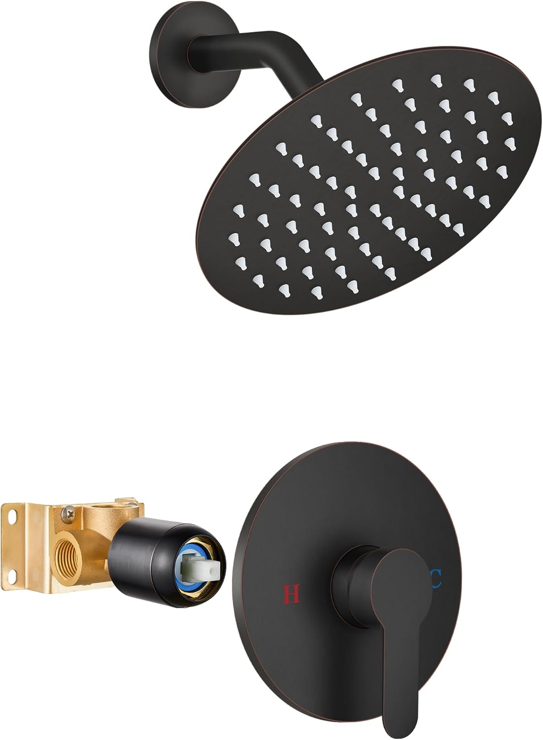 Airuida Shower Faucet Set with 8 Inch Rainfall Shower Head