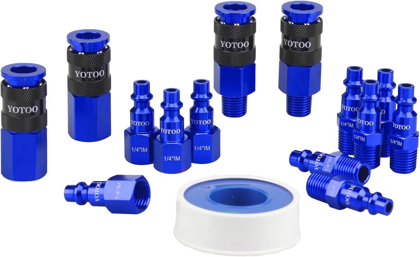 Durable Aluminum Air Hose Fittings Set by YOTOO
