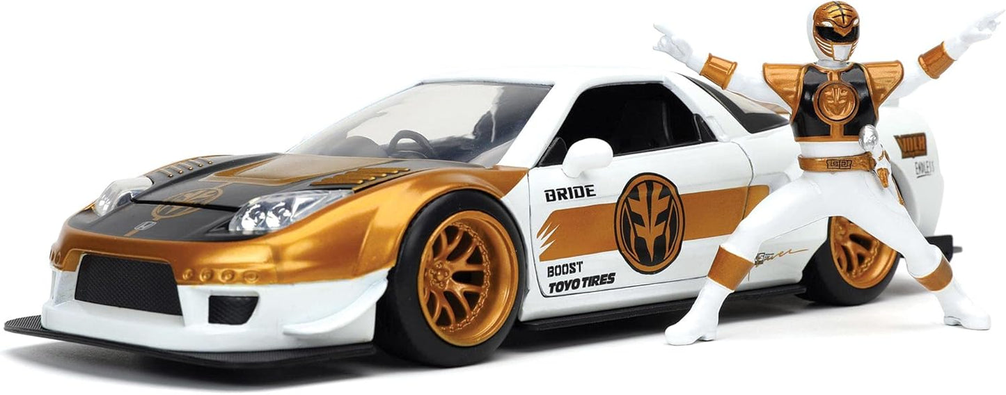 Jada Toys Power Rangers 2002 Honda NSX Die-cast Car with White Ranger Figure: Fun for All!