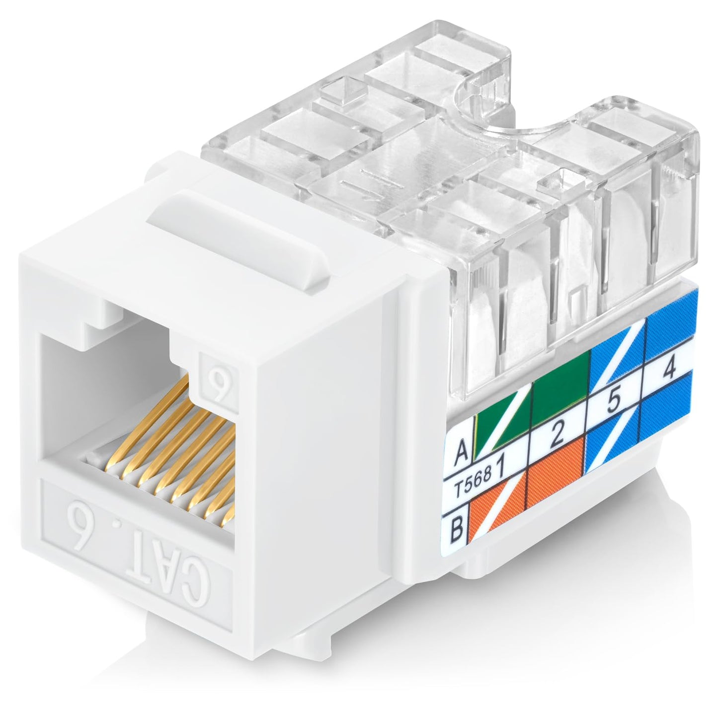 Everest 90 Angled RJ45 Cat6 Keystone Jacks for Easy Networking