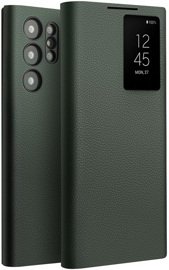 Genuine Leather Smart S24 Ultra Case for Samsung Galaxy S24 Ultra