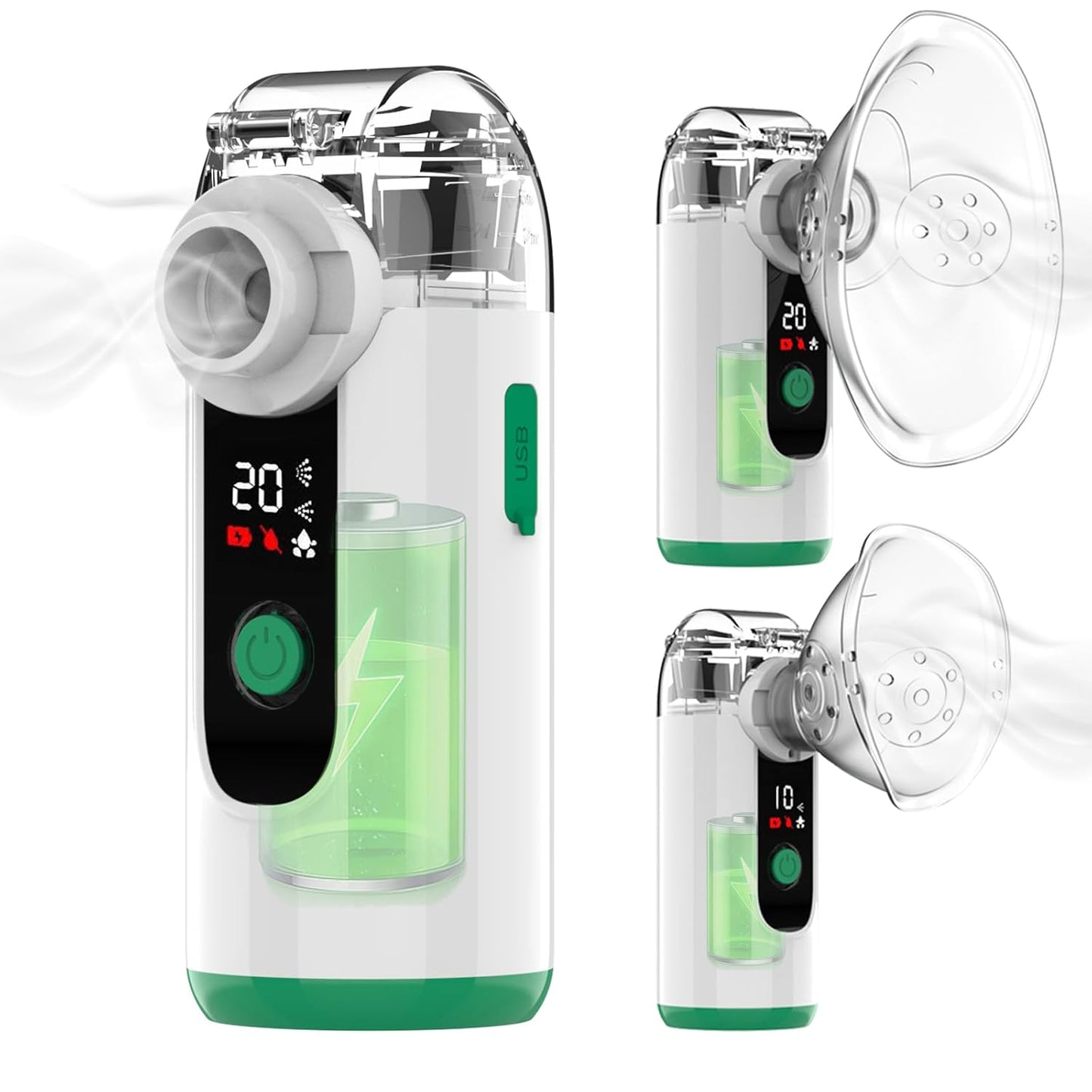 Hand-held Nebulizer for Respiratory System - Portable & Rechargeable