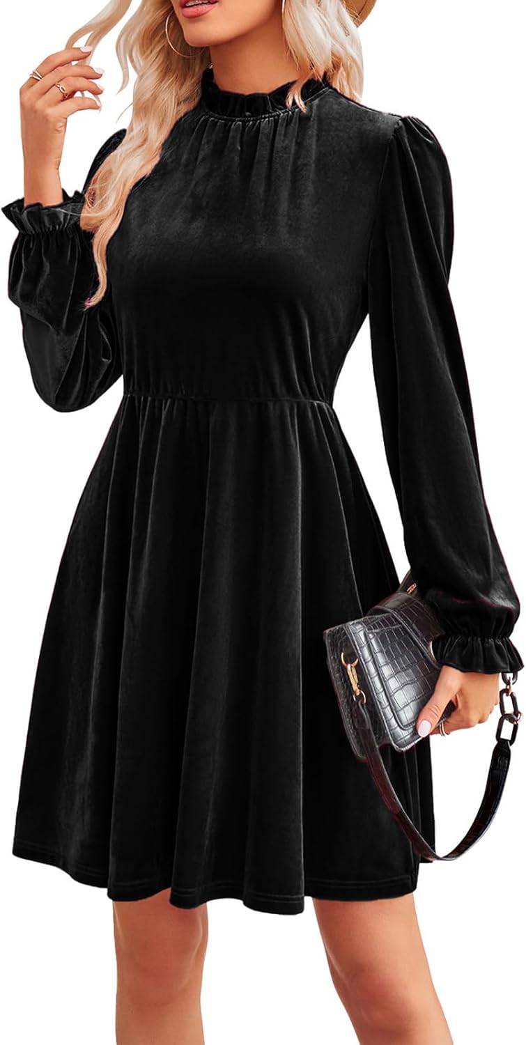 Stylish Velvet Dress for Women - Perfect for Weddings and Parties