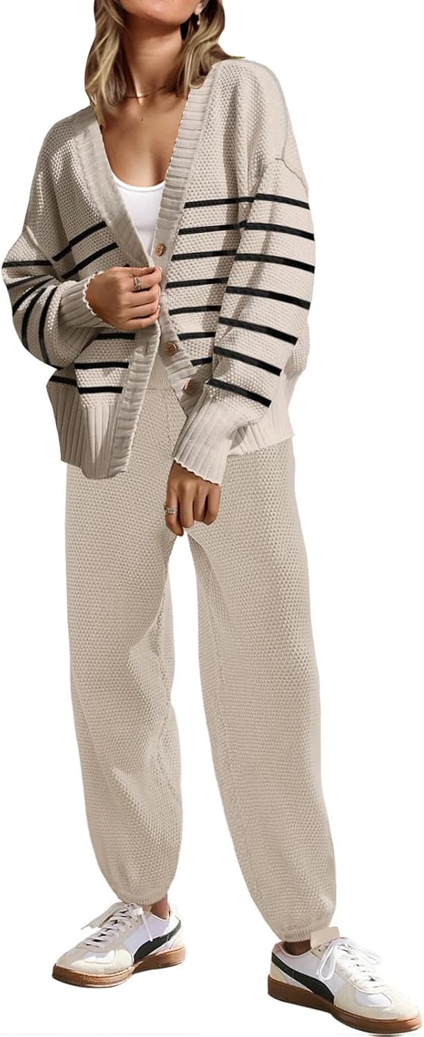 SAUKOLE Womens Two Piece Outfits Cozy Knit Sweater Set