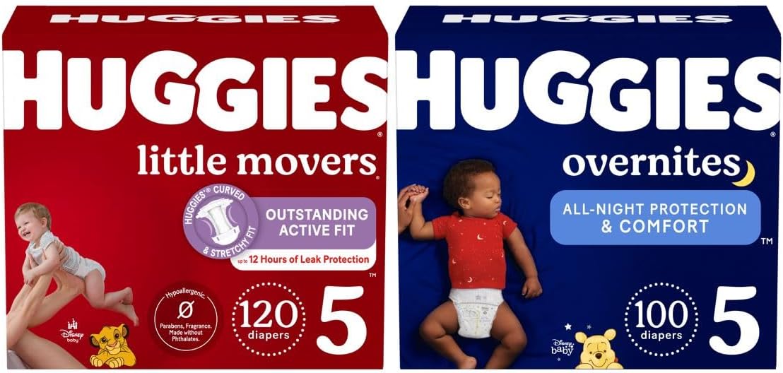 Huggies Little Movers + Overnites Bundle for Ultimate Comfort