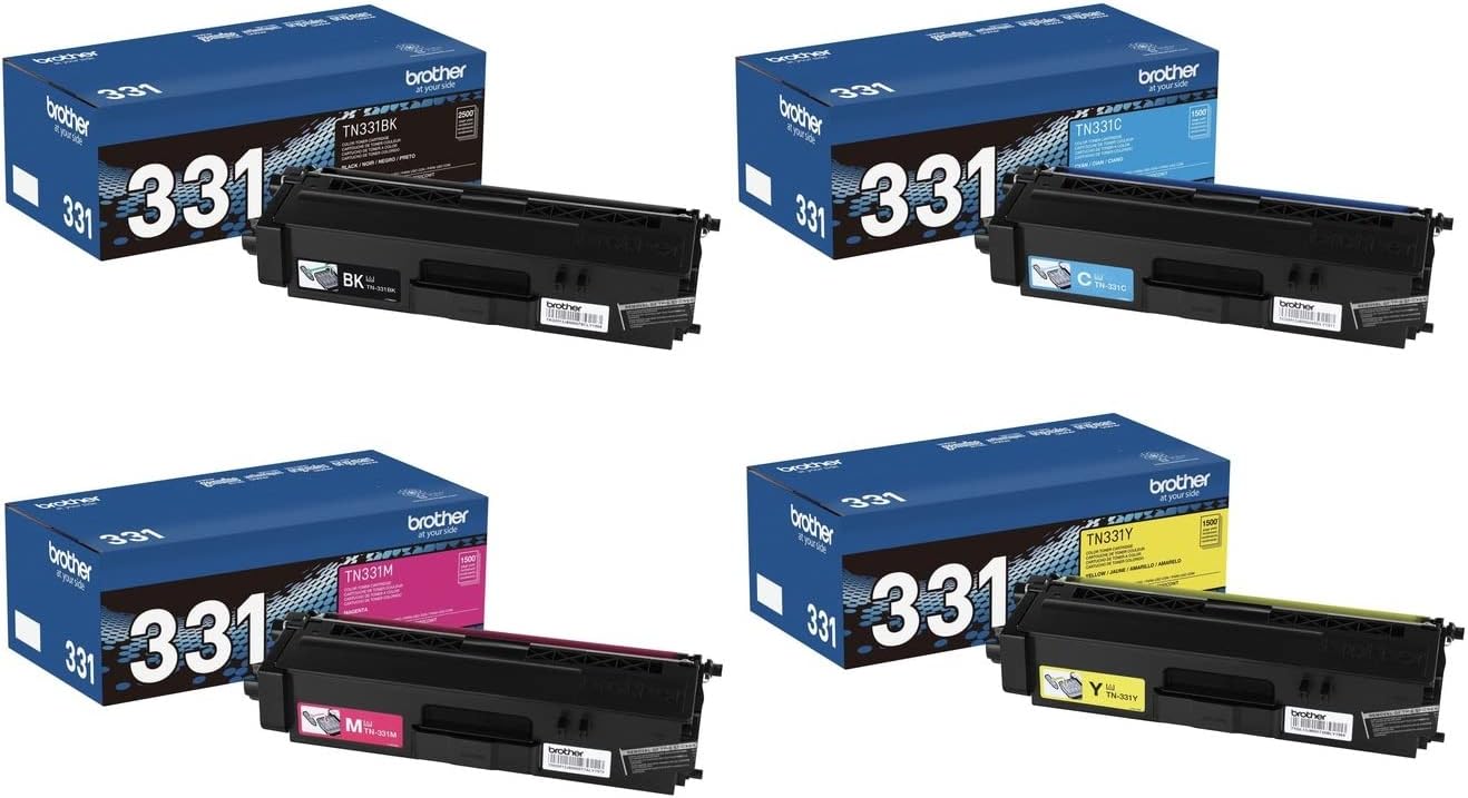 Vibrant Color Toner set for Brother Printers - 4 Pack