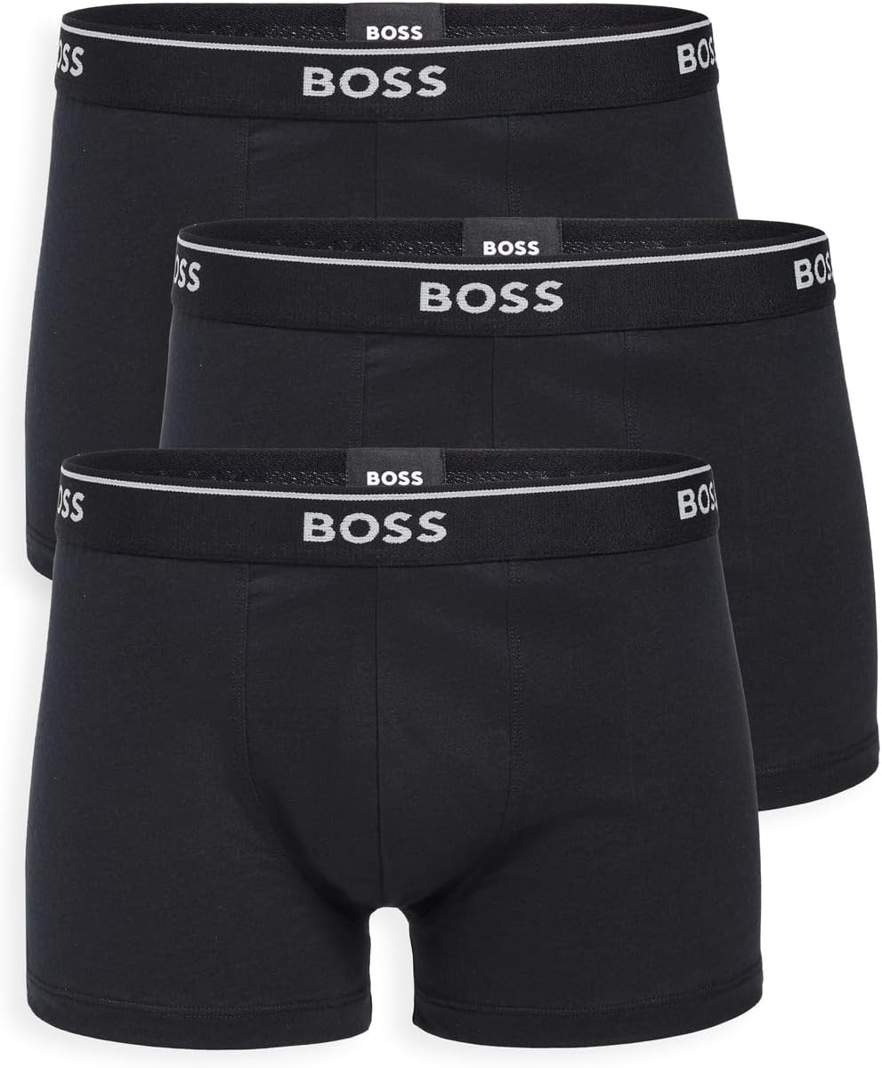 BOSS Stretch Cotton Regular Fit Trunks 3-Pack for Ultimate Comfort