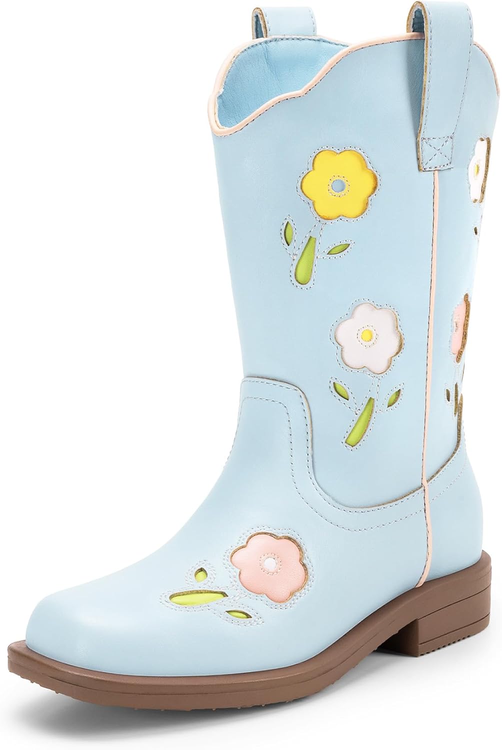 DREAM PAIRS Girls Cowgirl Boots for Toddler to Big Kid Fun