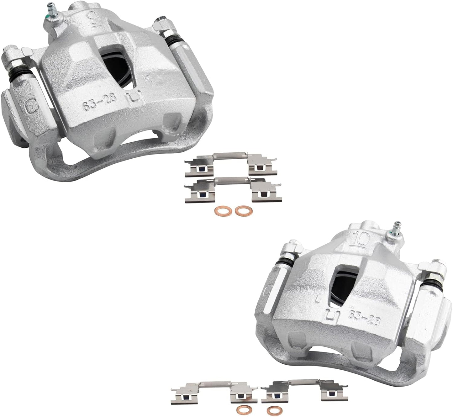 TRQ Front Brake Caliper Set for Toyota Avalon, Camry, Sienna