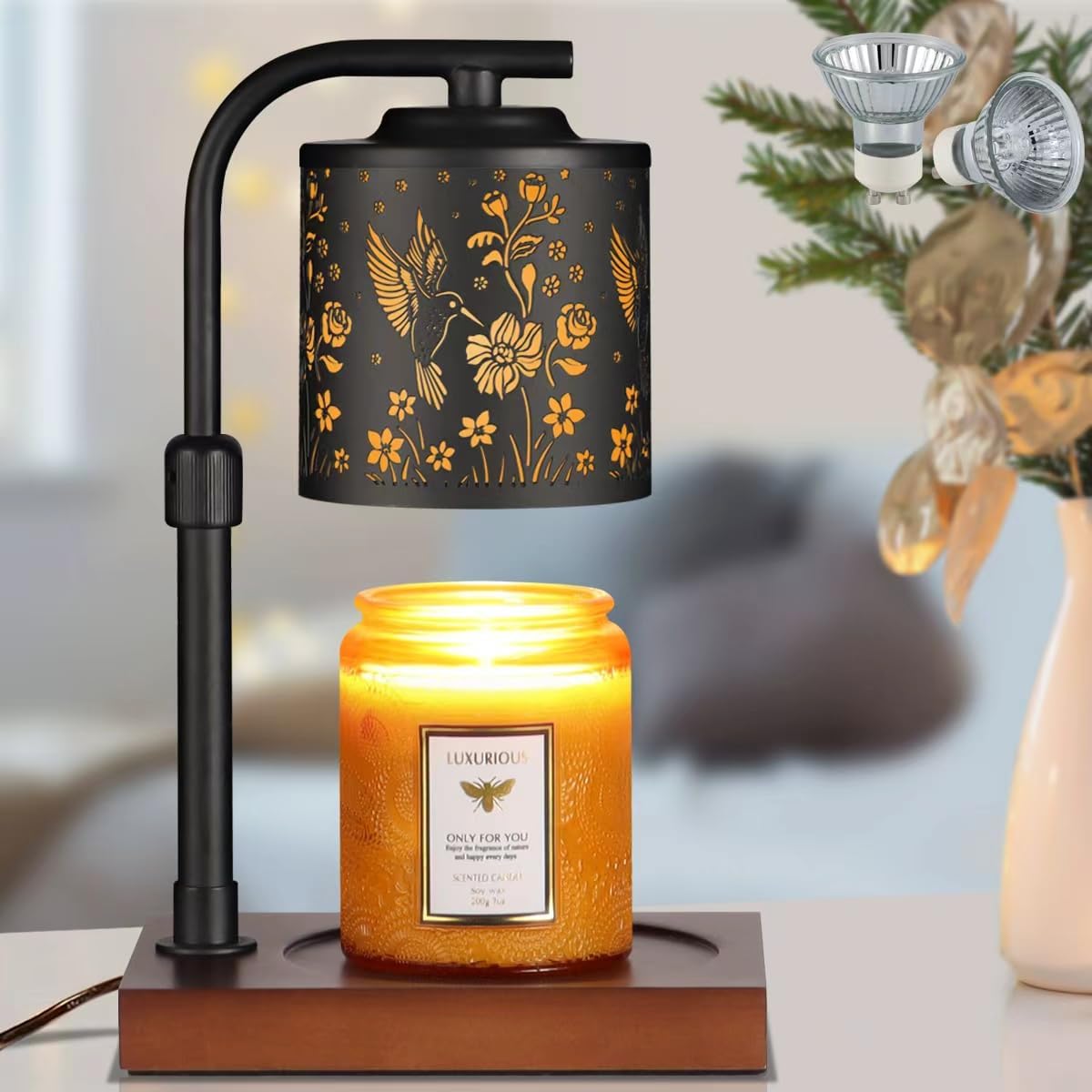 Candle Warmer Lamp with Adjustable Height for Home Decor