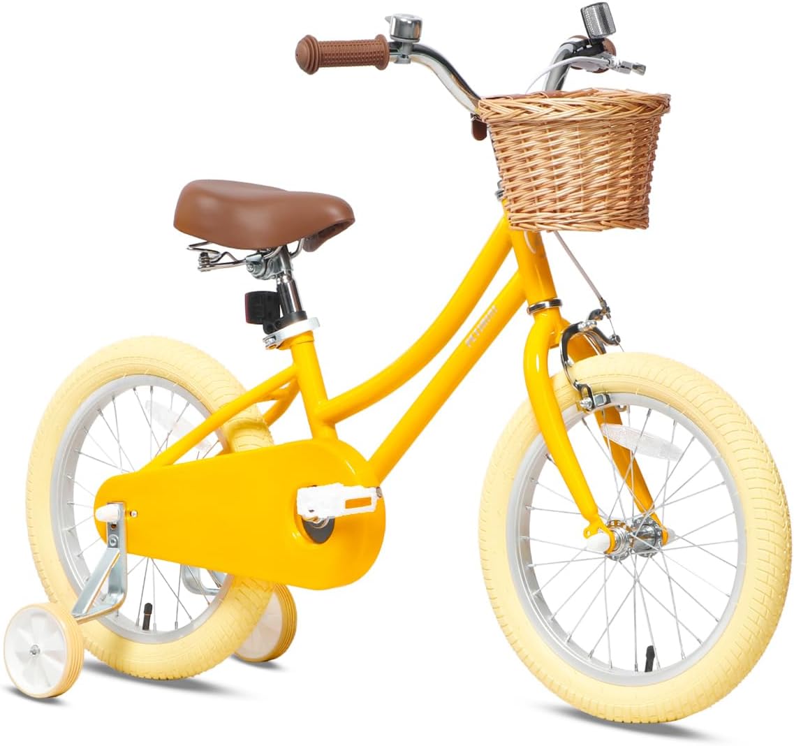 Petimini Girls Bike with Basket for Kids Ages 2-12 Years