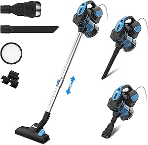 INSE Corded Stick Vacuum Cleaner with 600W Power and Versatility