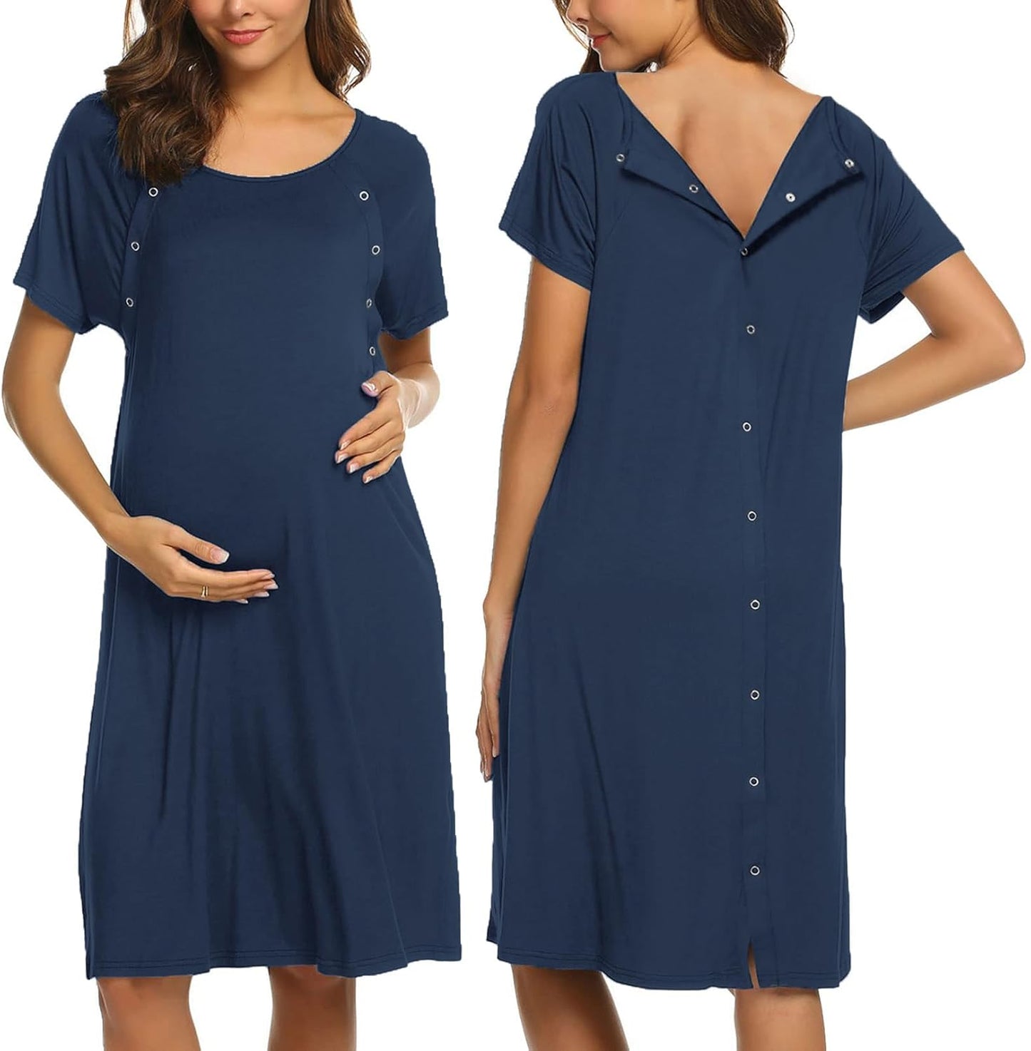 Ekouaer Womens Nursing Nightdress for Labor and Delivery