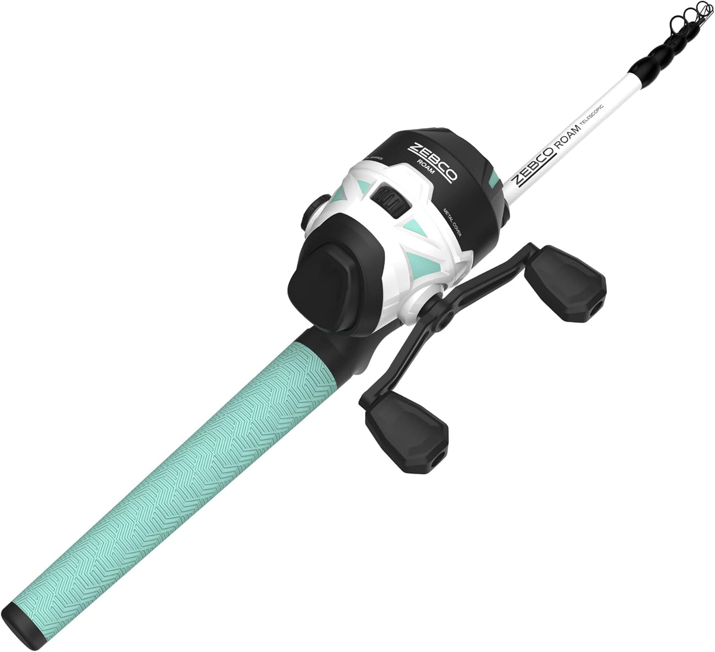 Zebco Roam Telescopic Fishing Combo: Durable 6ft Rod, ComfortGrip Handle & Cajun Line