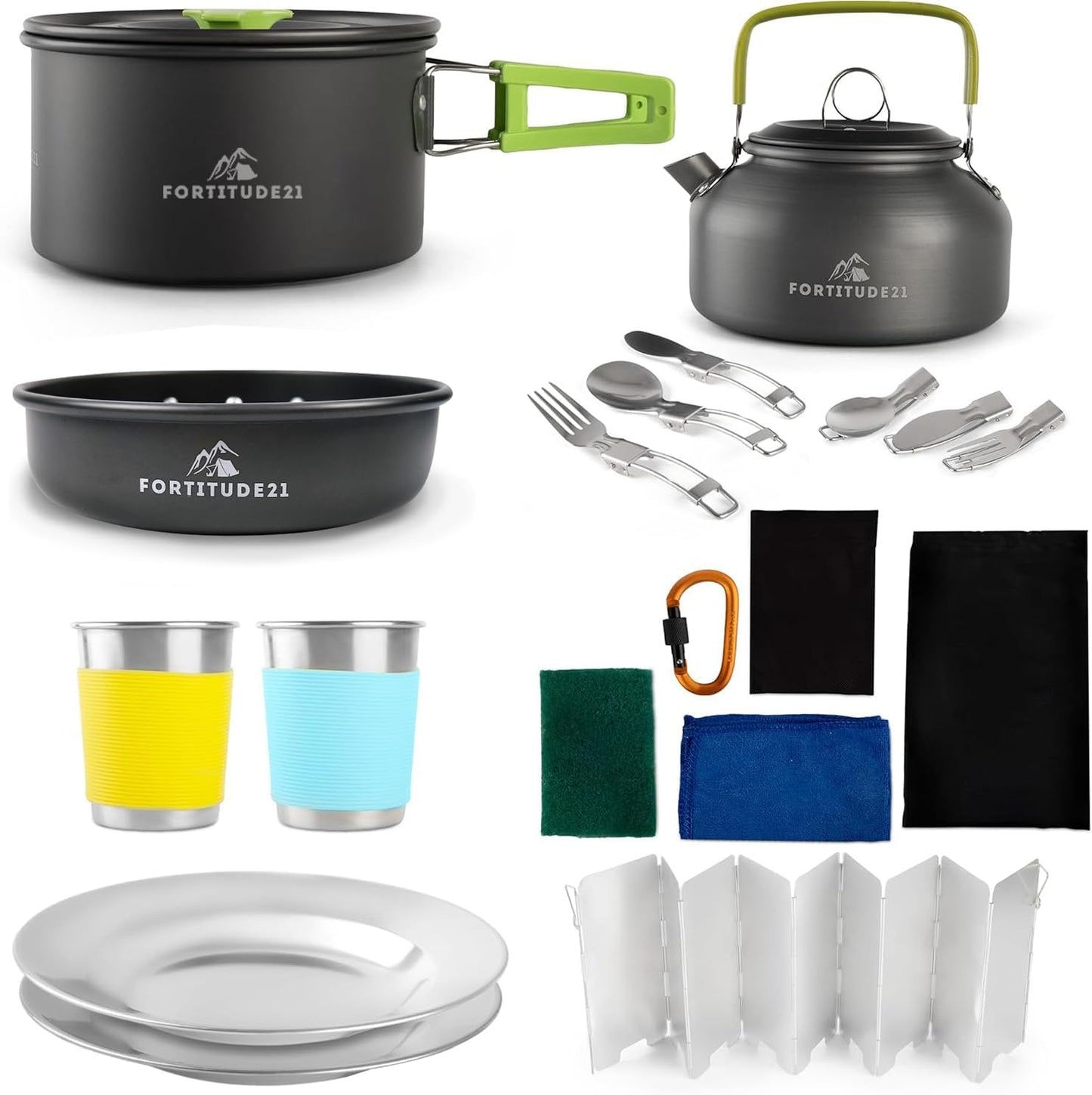 Ultimate 19-Piece Camping Cookware Set: FORTITUDE21