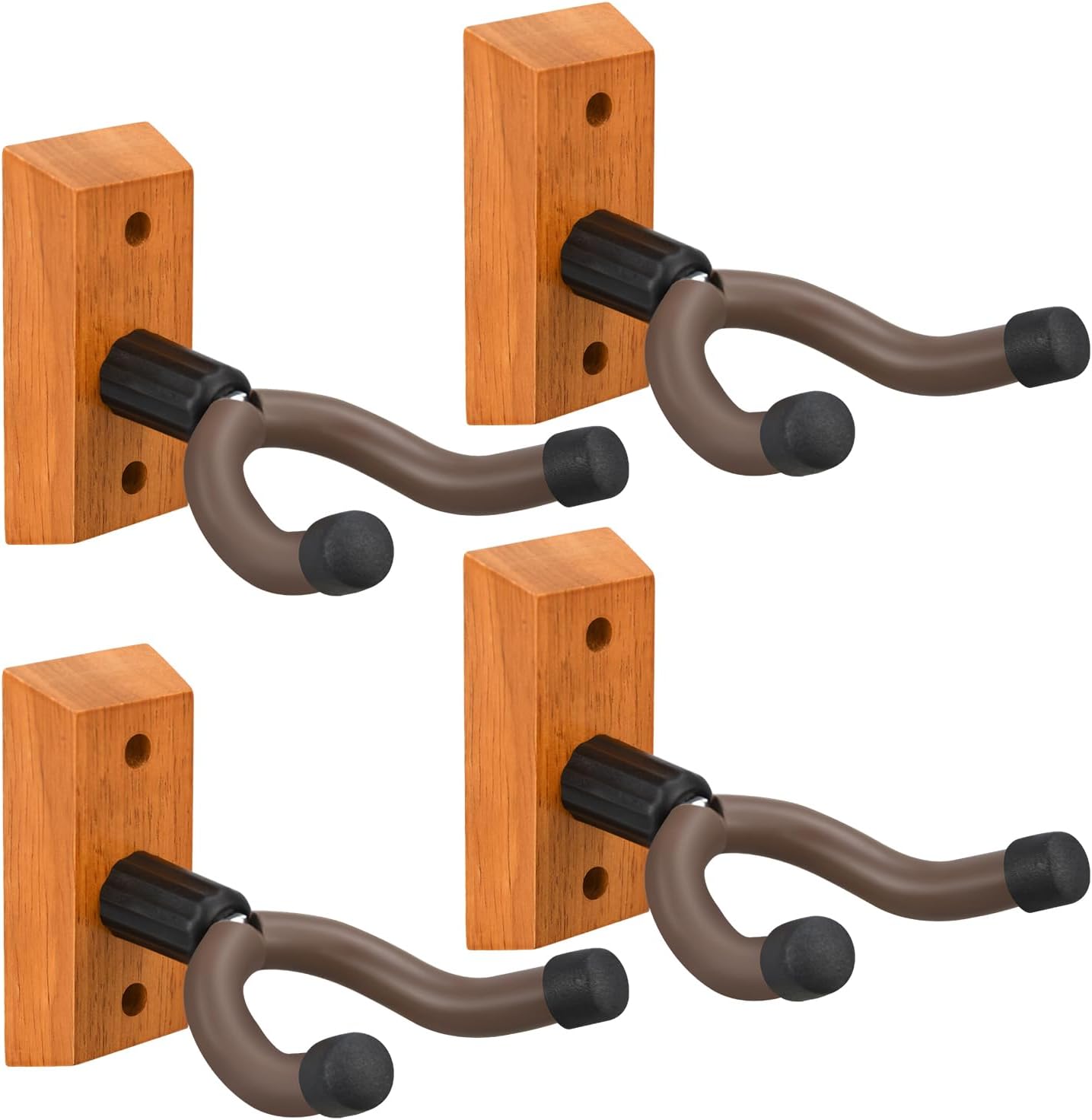 DkOvn 4 Pack V-Shaped Guitar Wall Mounts - Securely Hang Your Instruments