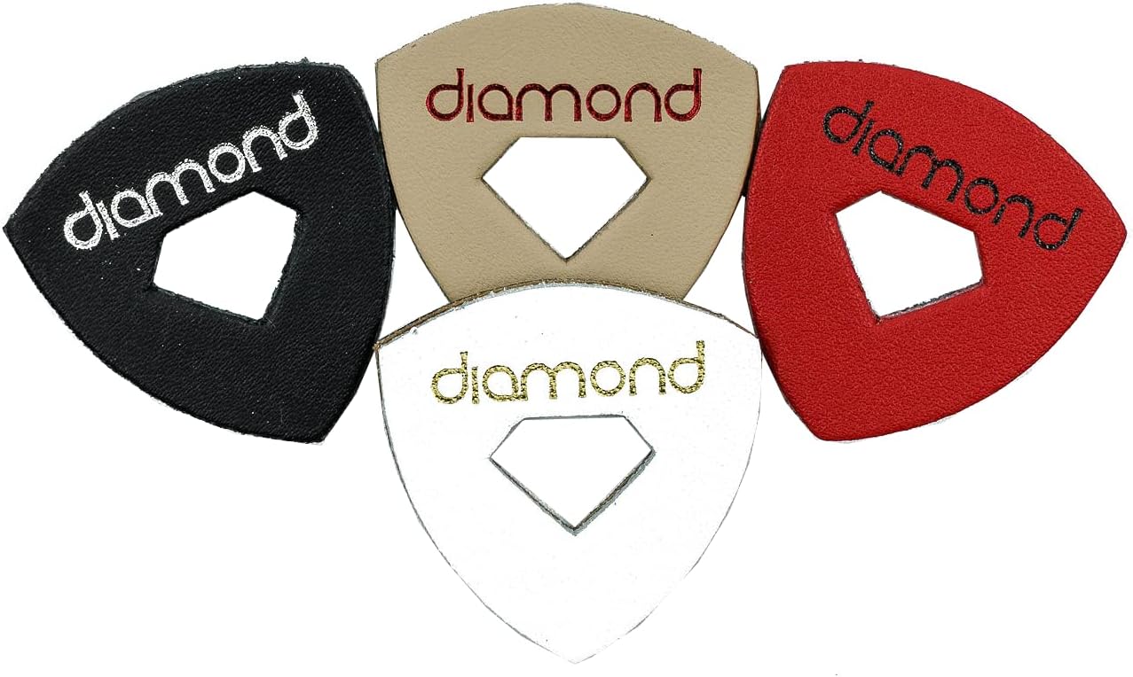 Diamond Grip Leather Picks 4-Pack
