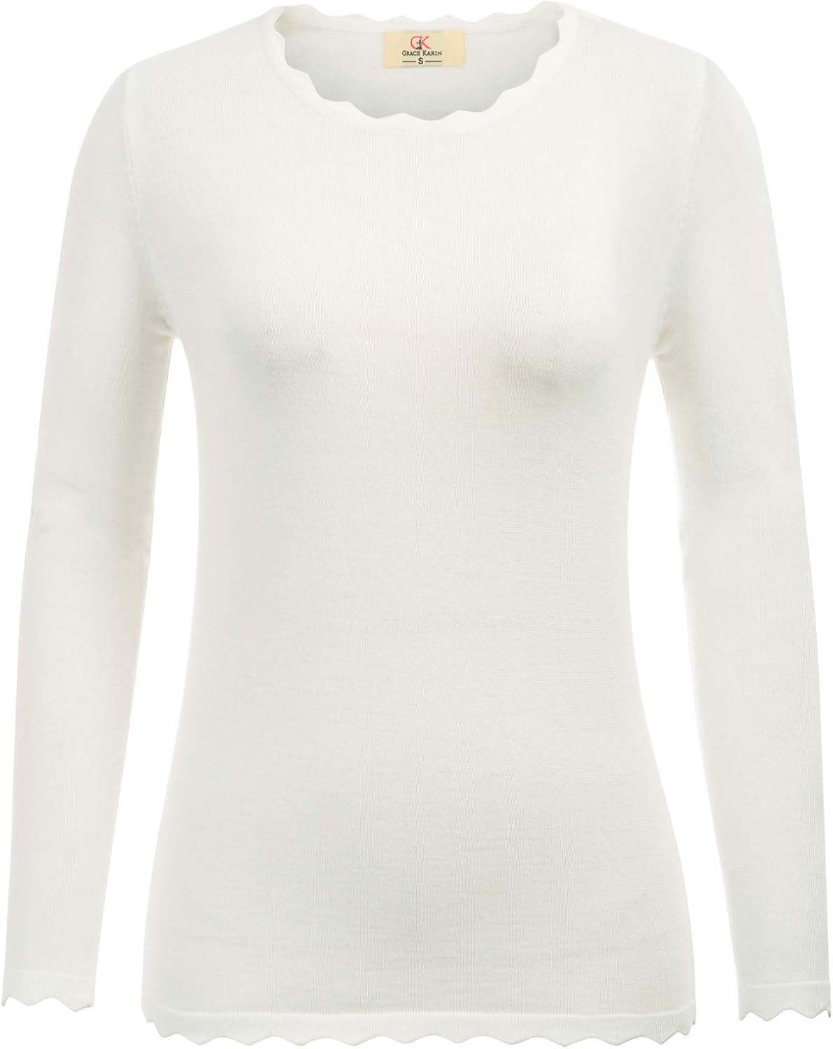 High Stretchy Long Sleeve Pullover Sweater Blouse for Women