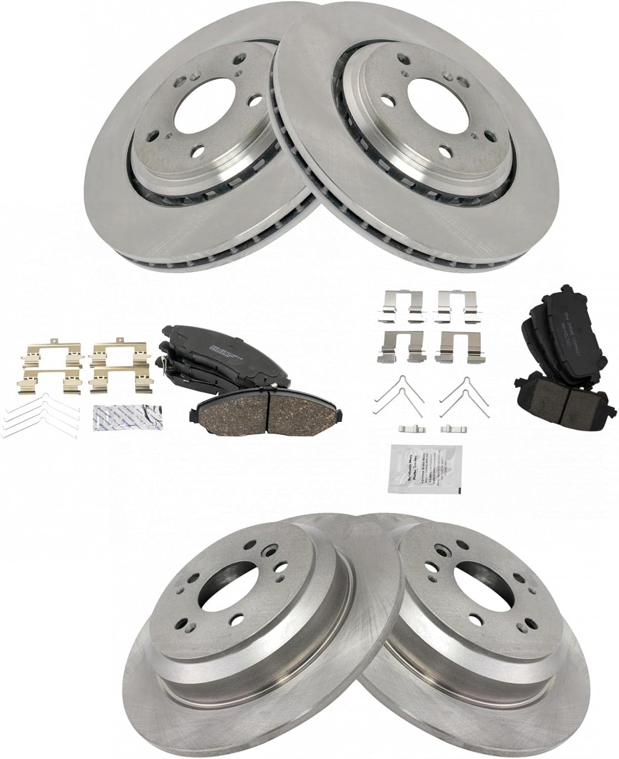 TRQ Brake Pad & Rotor Kit for 2016-2022 Honda Pilot