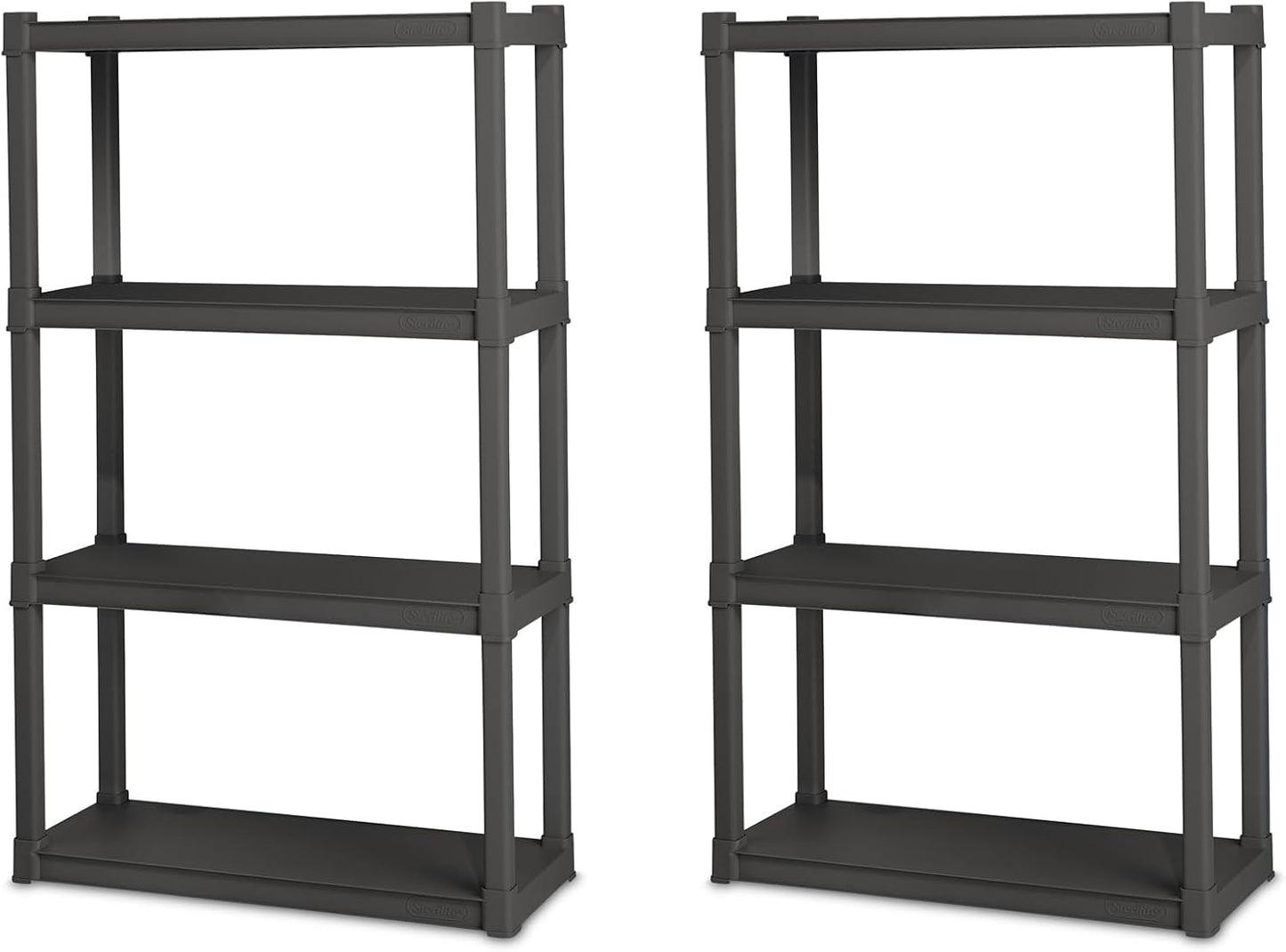 Sterilite Heavy-Duty 2-Pack 4 Shelf Unit for Versatile Storage