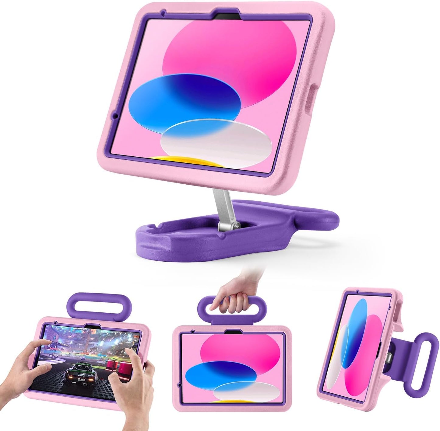 Kids Case for iPad 11th/10th Gen with Adjustable Stand and Handle