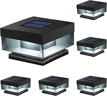 Solar Post Cap Lights with 15 Lumens for Outdoor Decor