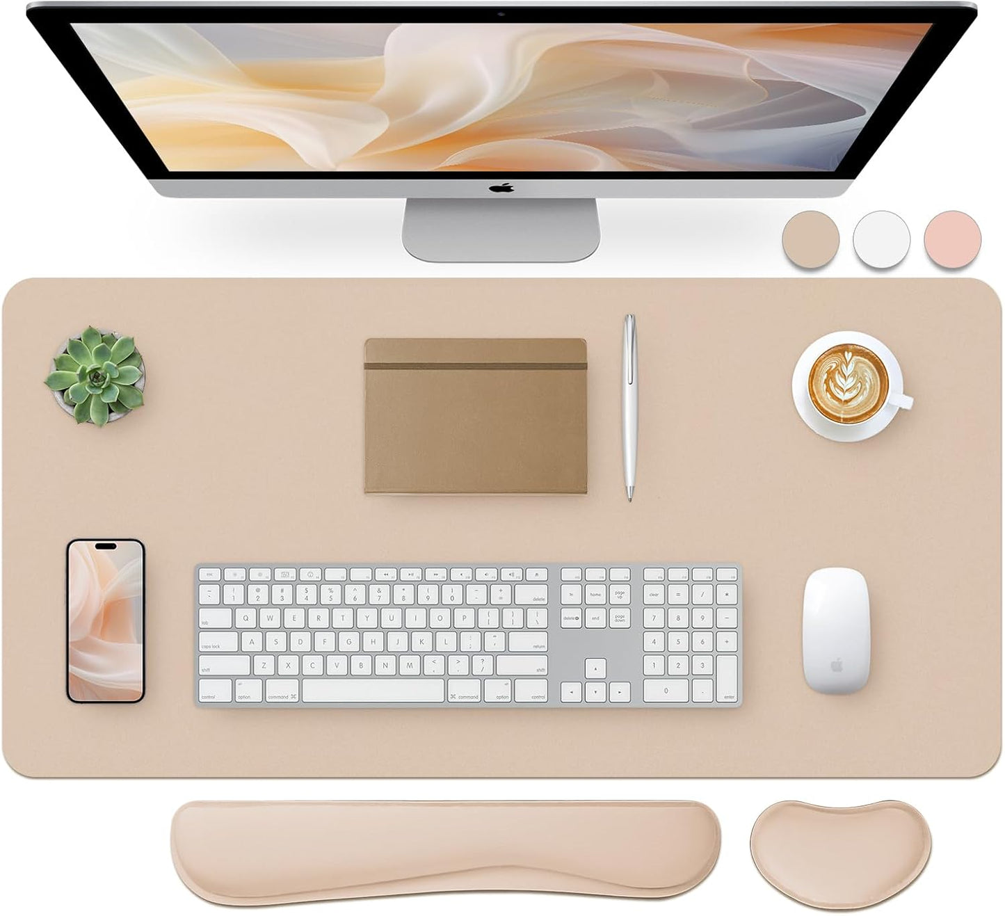 Premium Leather Desk Pad Set: Ultimate Comfort & Protection