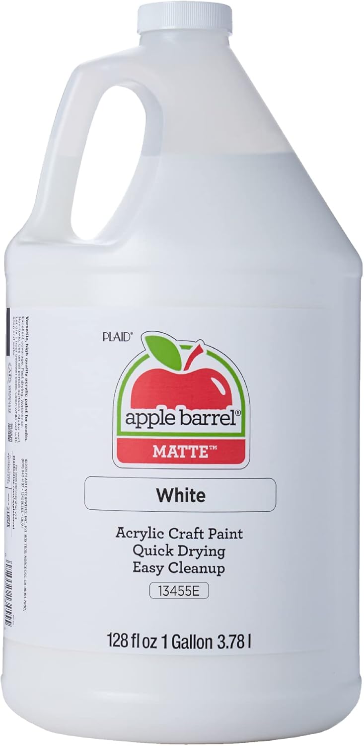 Apple Barrel White Matte Acrylic Paint, 1 Gallon