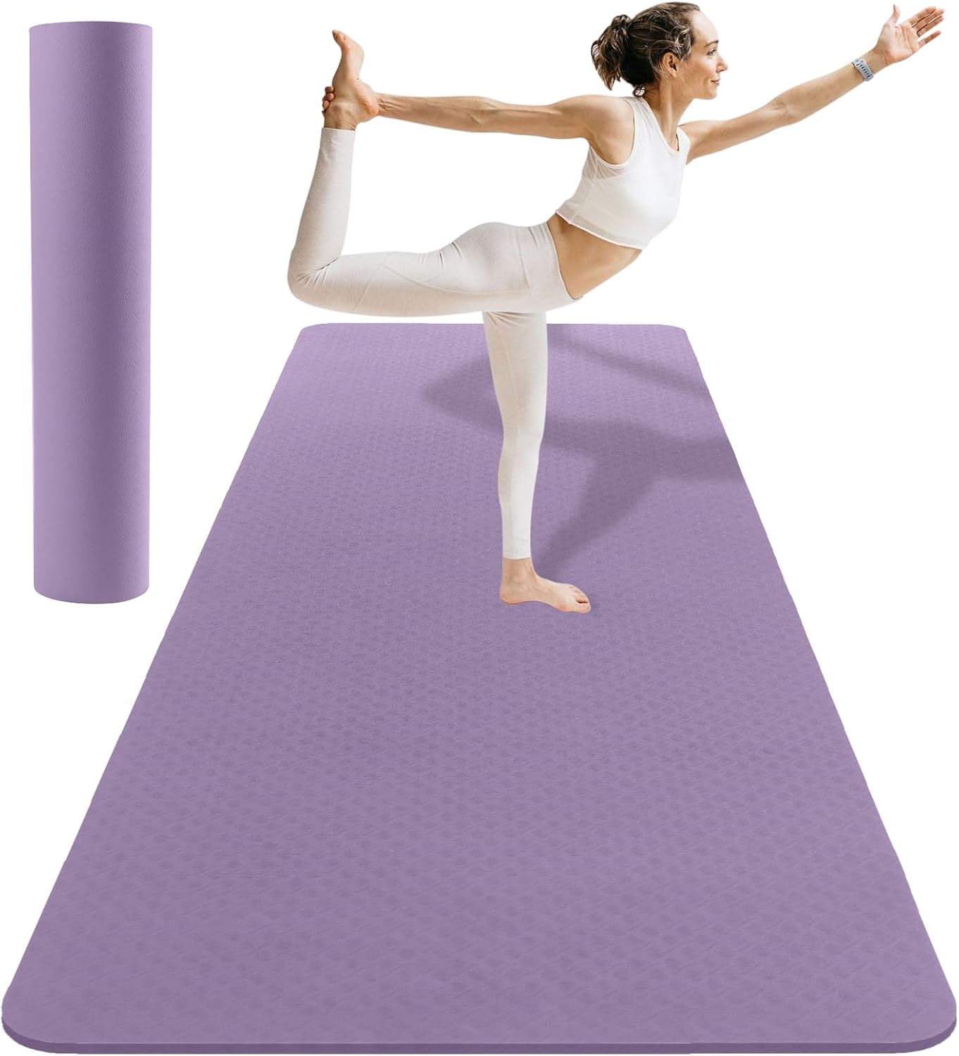 FrenzyBird 1/4 Thick Non-Slip Yoga Mat - Ultimate Comfort & Stability!