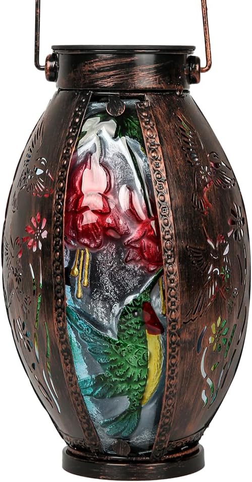 Hummingbird Solar Lanterns Outdoor for Garden and Patio Decor