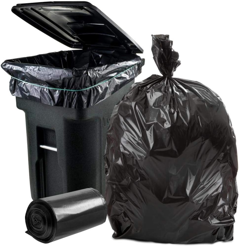Heavy Duty 95-96 Gallon Trash Bags for Tough Garbage Needs