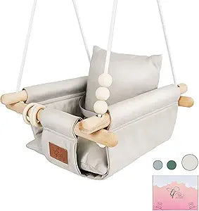 Classy Leather Swing Seat for Infants and Toddlers Growth
