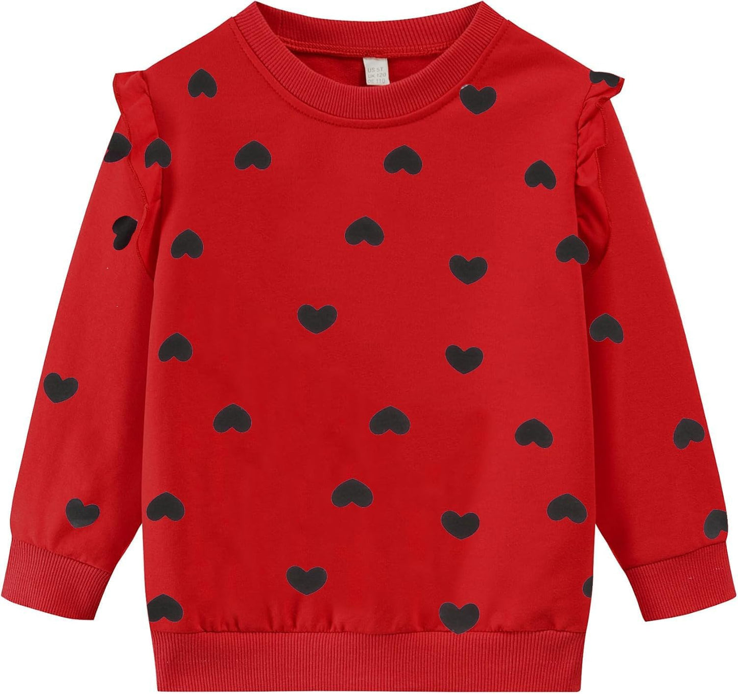 Valentine Heart Print Girls Sweatshirt - Love Must-Have!