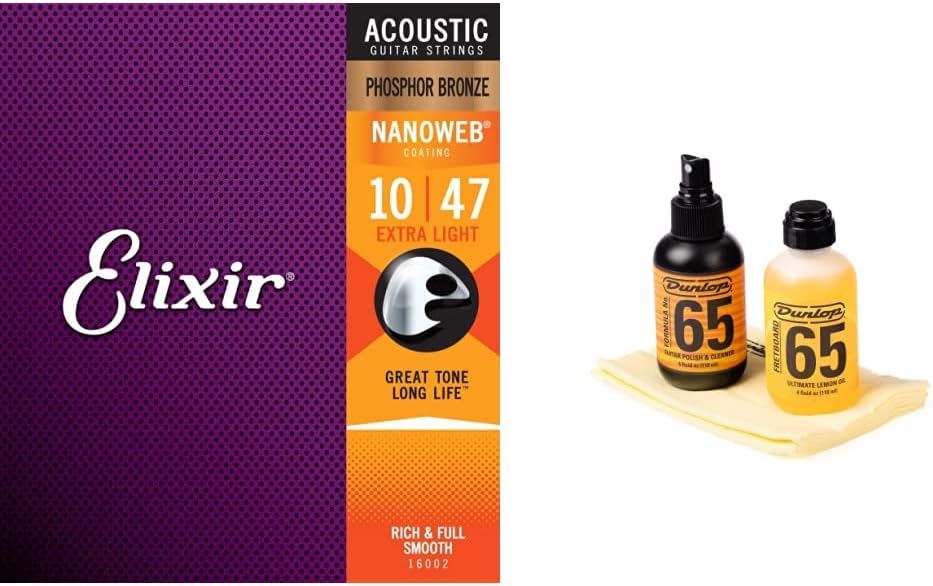 Elixir Strings Phosphor Bronze Acoustic Guitar Strings & Kit