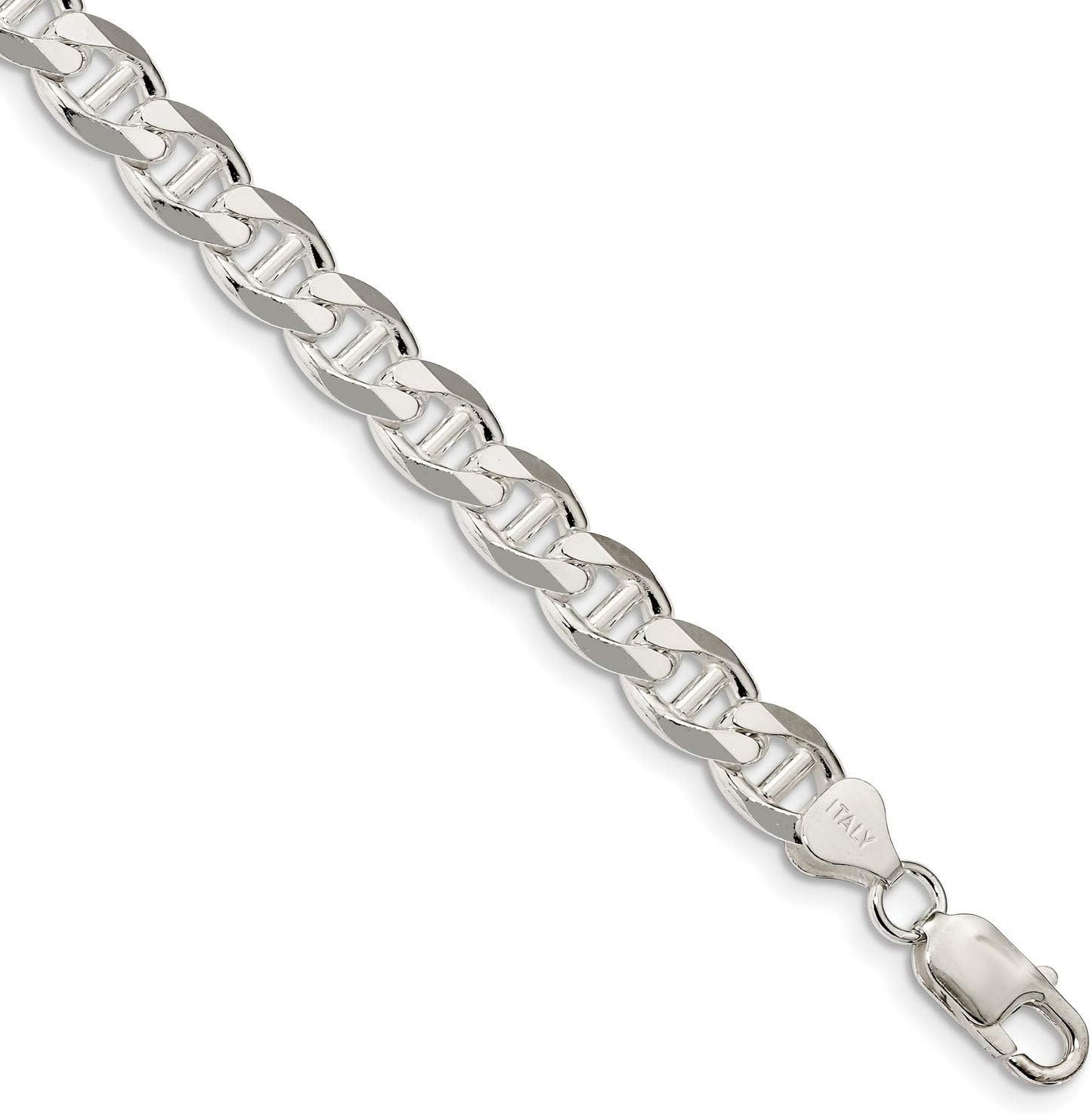 Genuine .925 Sterling Silver Miami Cuban Anchor Chain Necklace