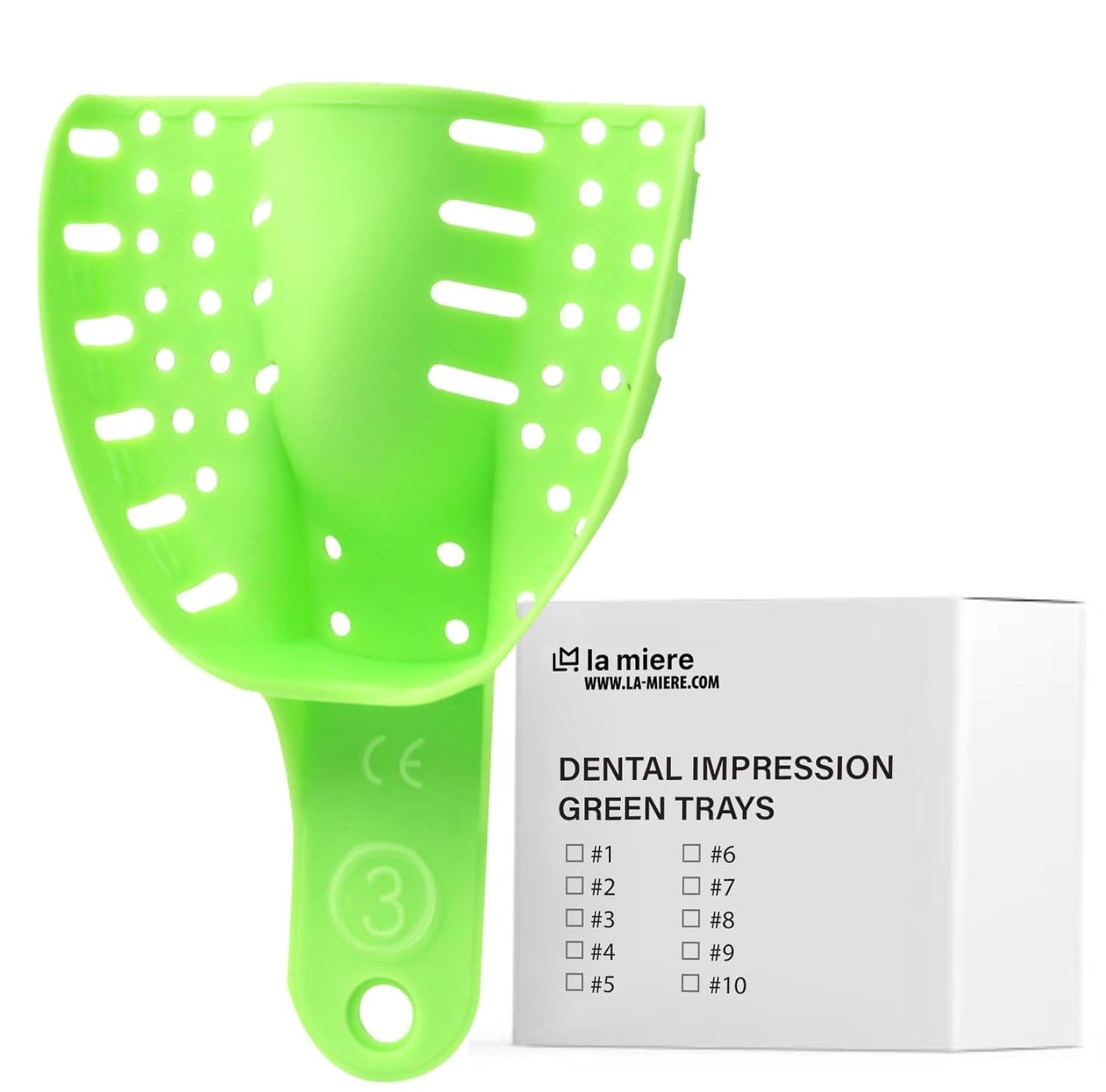 LA MIERE Dental Impression Trays Medium Upper Set of 120 Pieces